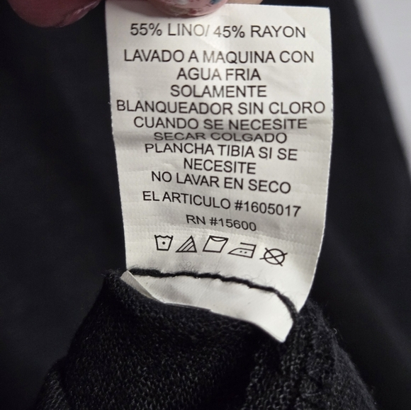 Briggs Linen Blend V-Neck Dress with Pockets | Size Med - Picture 6 of 11